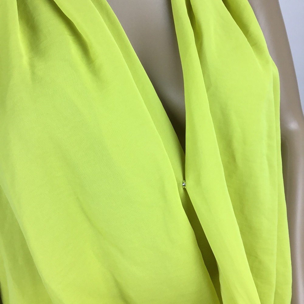Rachel Rachel Roy Yellow Sleeveless Faux Wrap Top - Picture 3 of 7